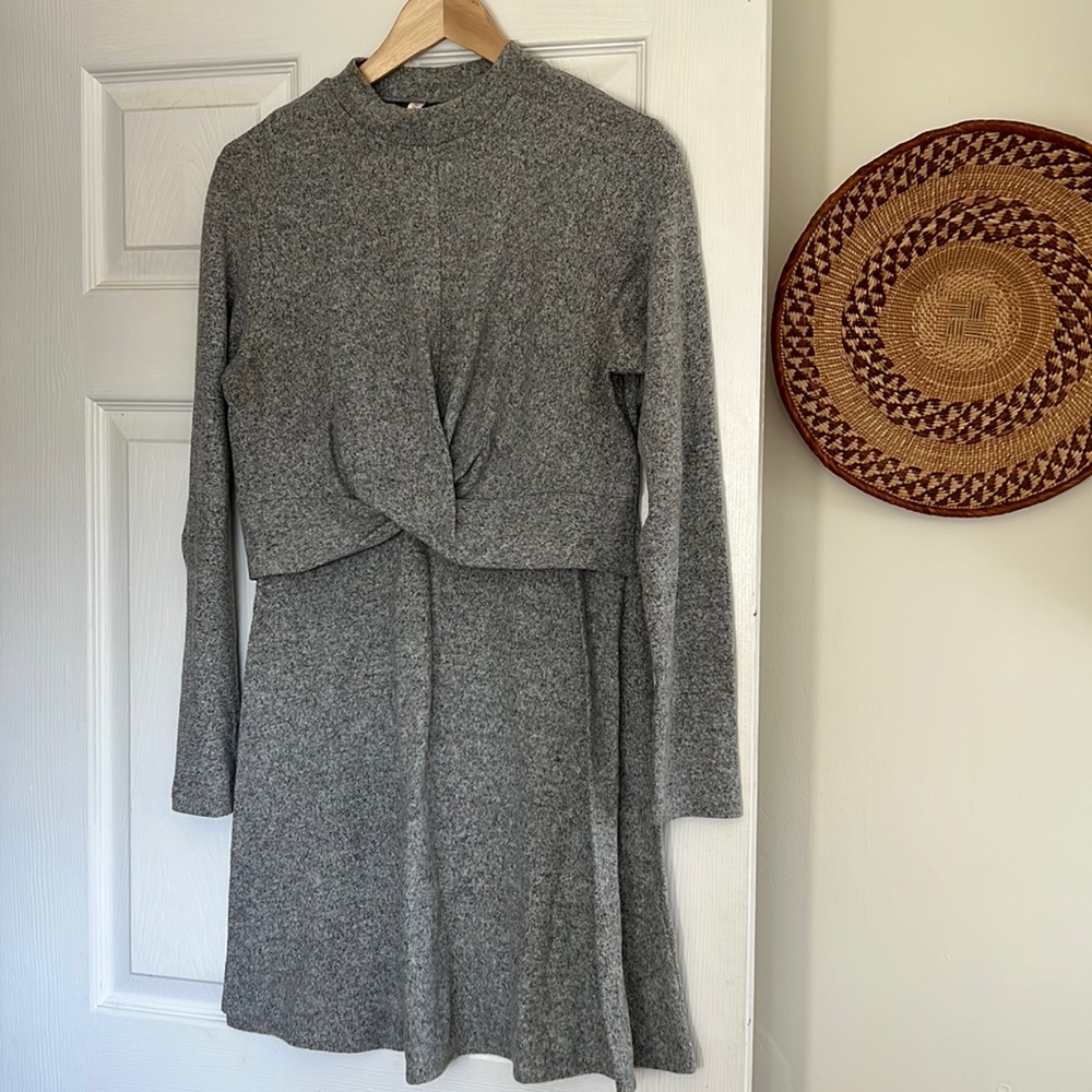 Large long sleeved A-line dress